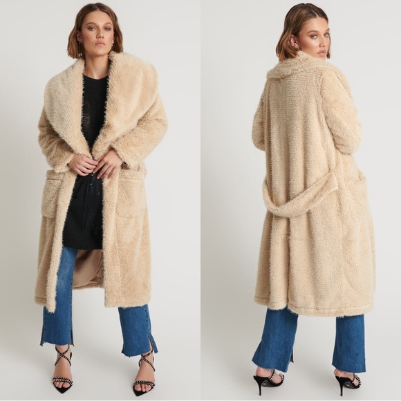 One Teaspoon - The Wonderland Faux Fur Coat - Cream - Picture 2 of 14